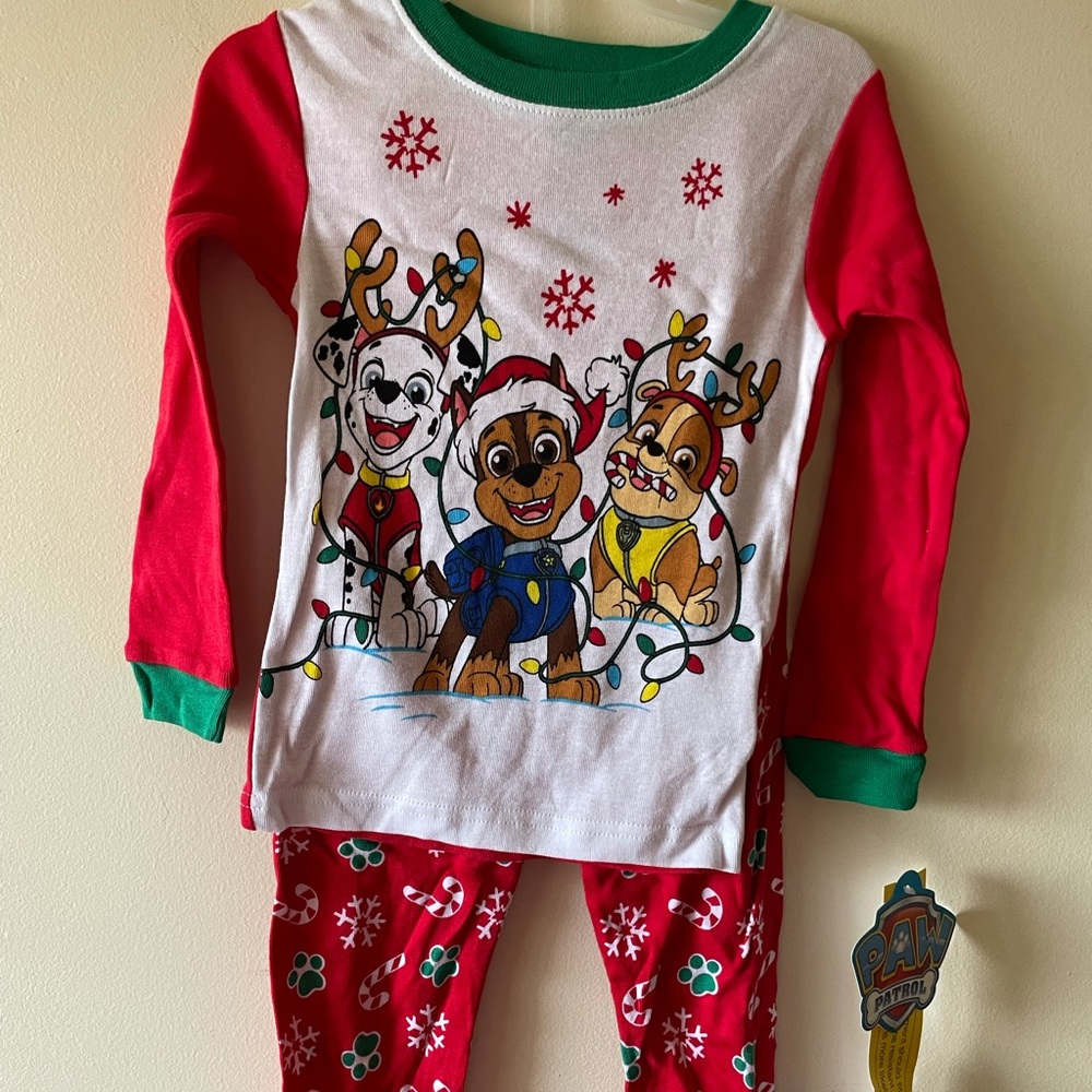 New paw patrol Christmas pajamas set size 18 months Nickelodeon.